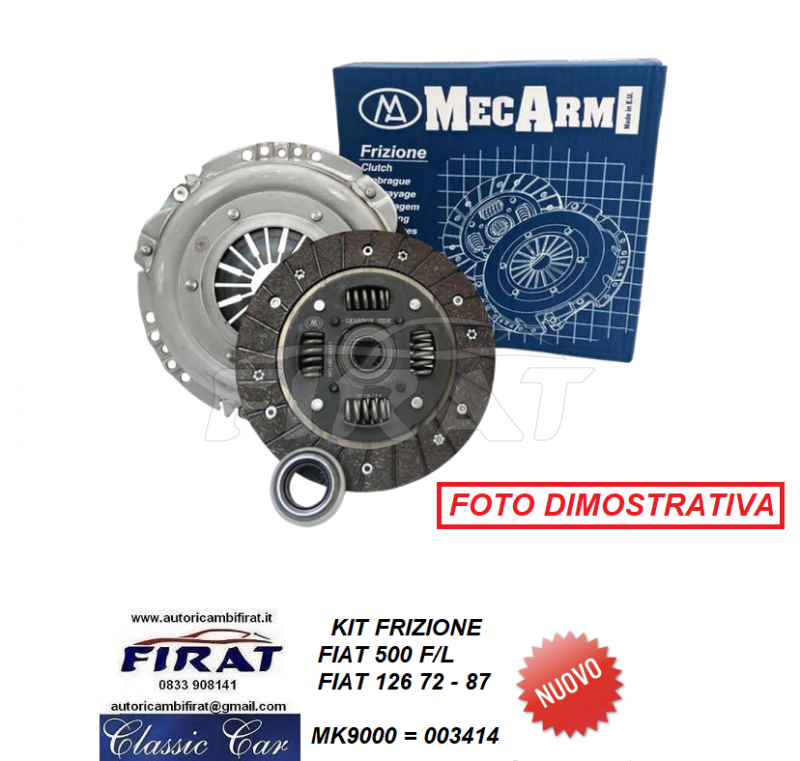 KIT FRIZIONE FIAT 500 F/L - 126 (MK9000)